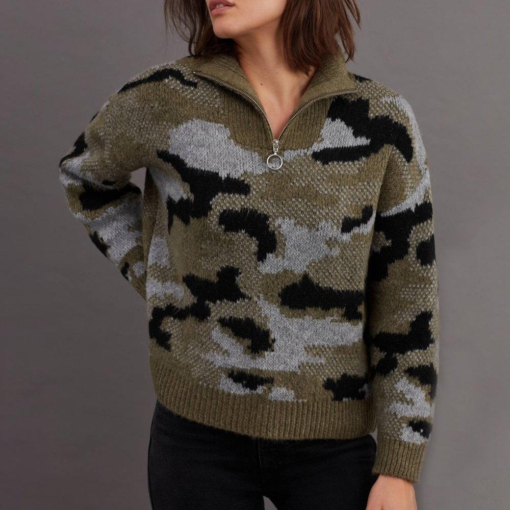HTF Anthropologie Ferne Quarter-Zip Pullover